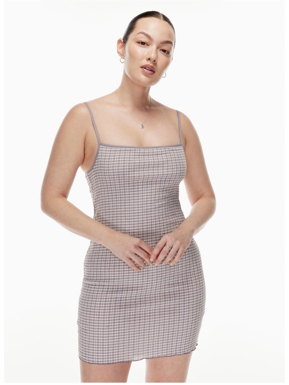 Aritzia Light lavendar Mini Slip Dress with Spaghetti Straps