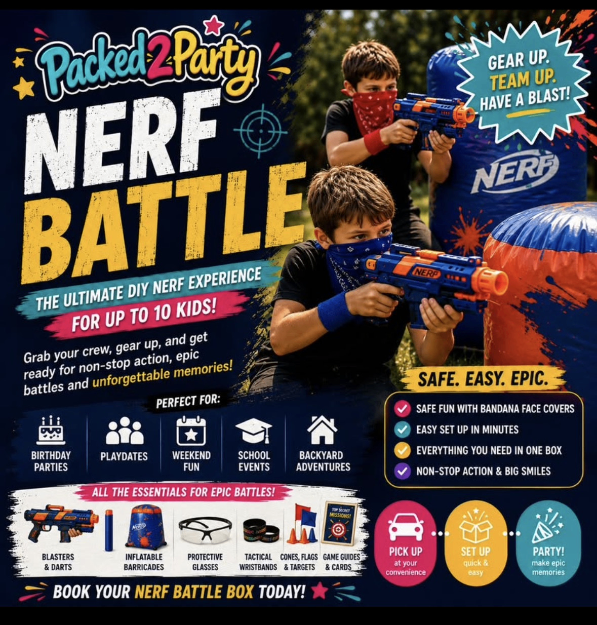 Nerf Battle Party Box Rental