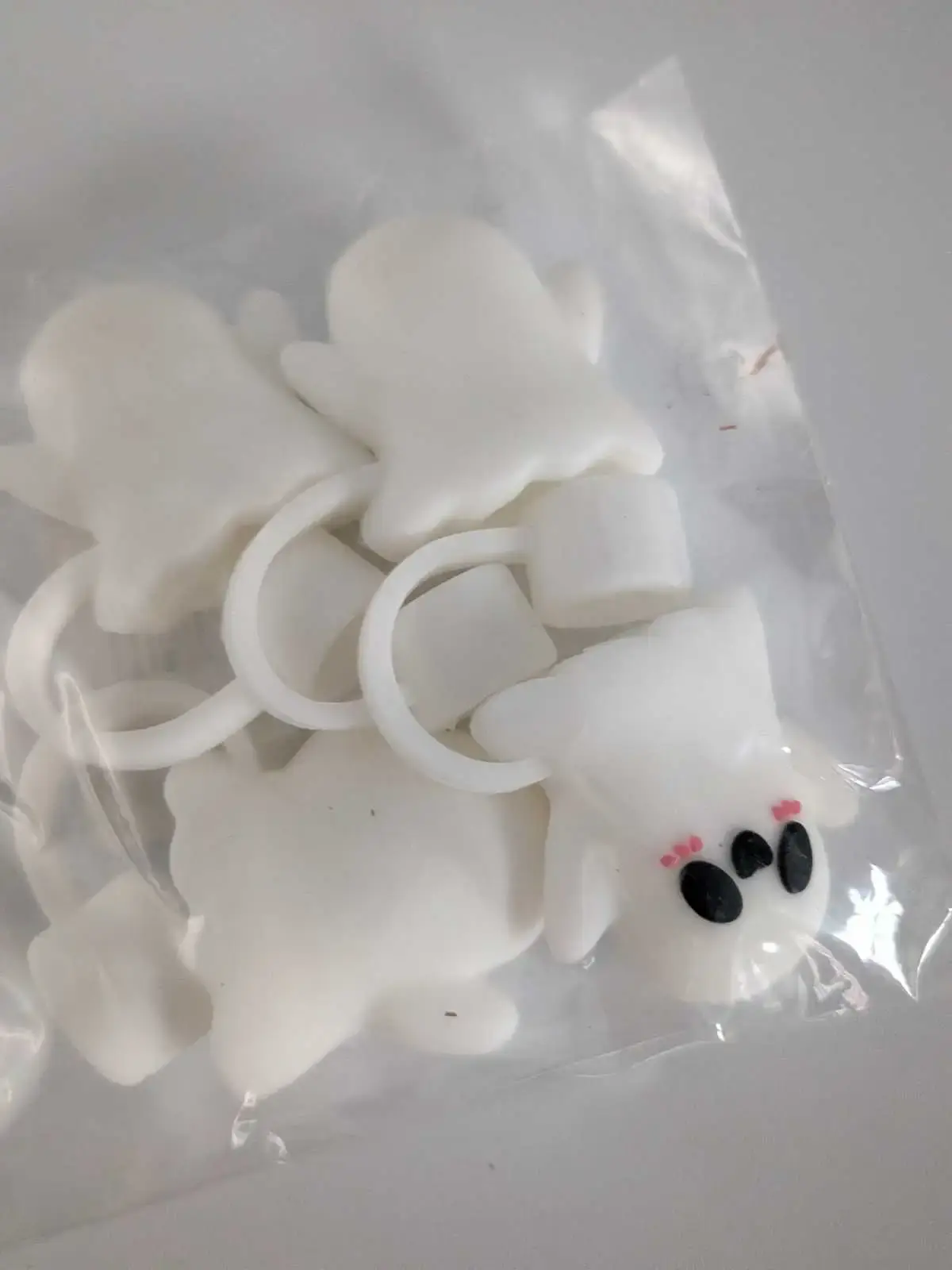 Set of 8 Ghost Halloween Silicone Straw Toppers - photo 4