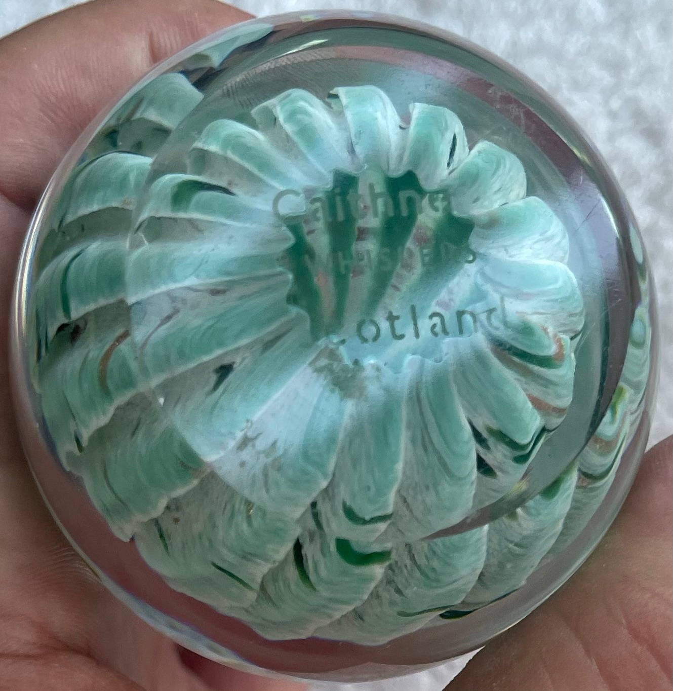 Vintage Caithness Glass "Whispers" Teardrop Paperweight - photo 4