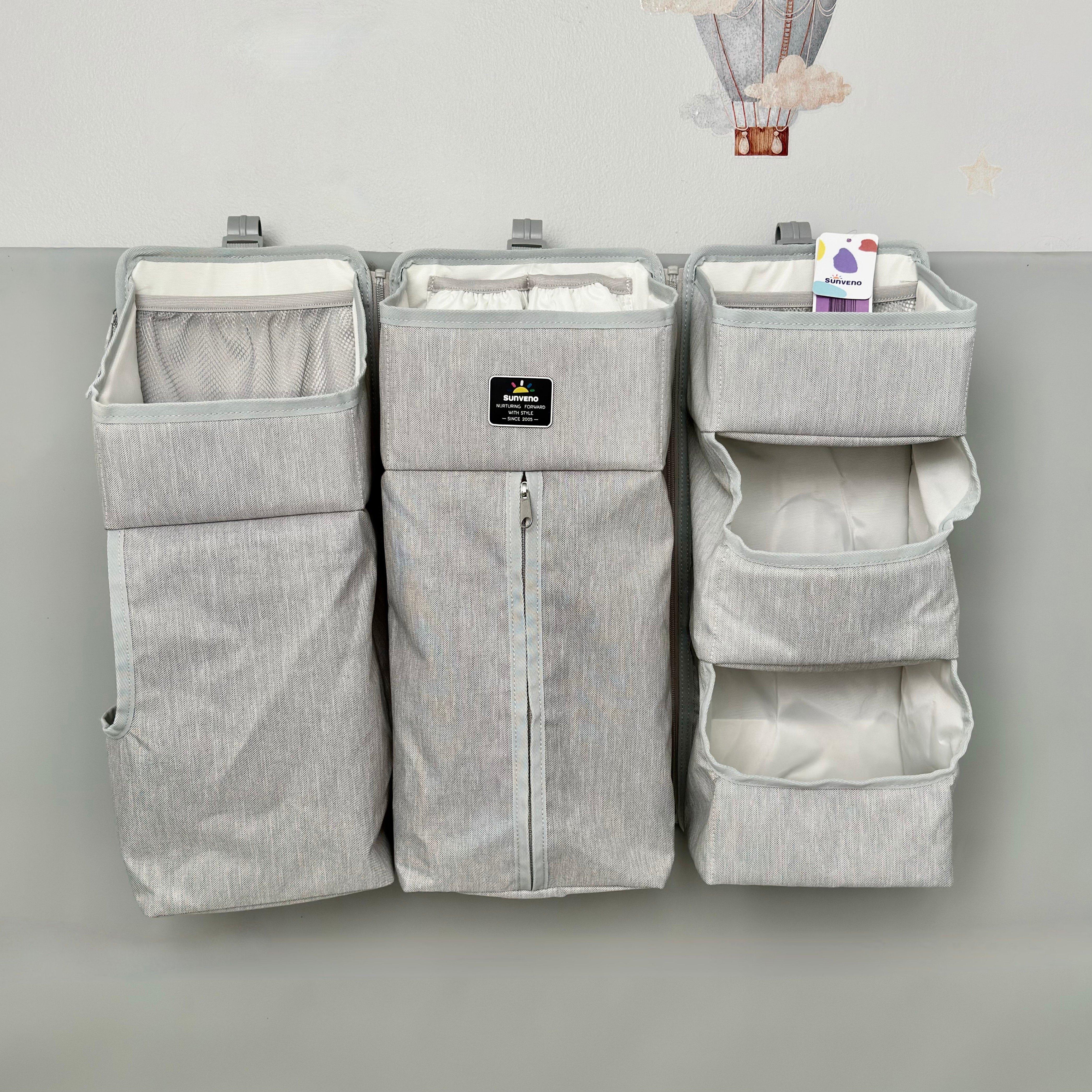 Sunveno 3-in-1 Baby Diaper Caddy Organizer