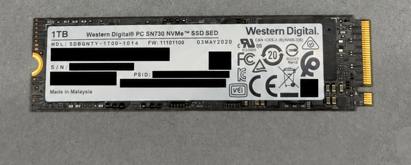 WD PC SN730 1 TB M.2 NVMe SSD, SDBQNTY-1T00-1014, tested