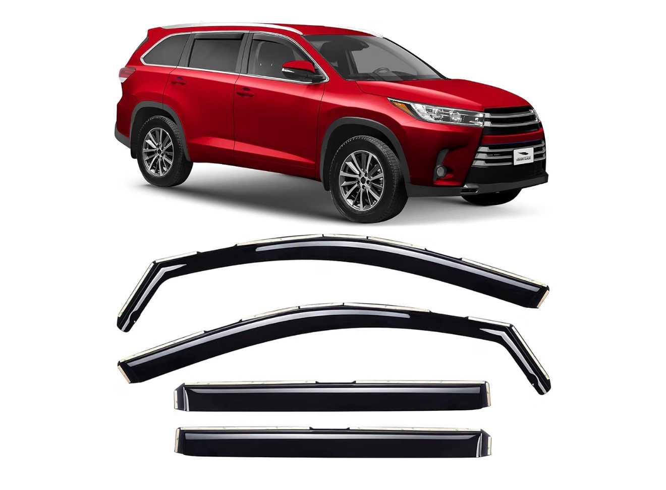 NEW Rain Guards for Toyota Highlander 2014-2019, 4 Piece