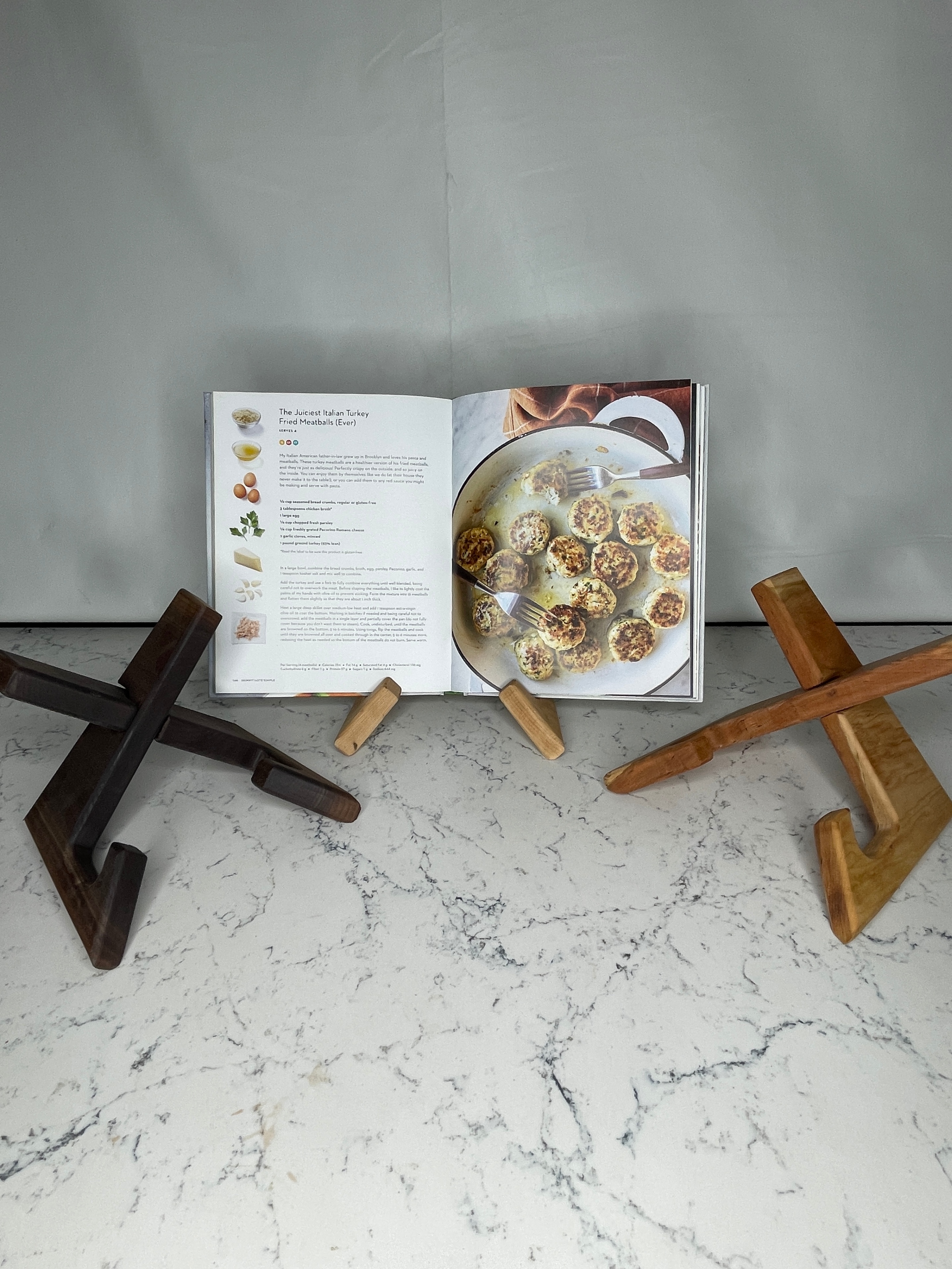 Wooden Kitchen Cookbook Stands
