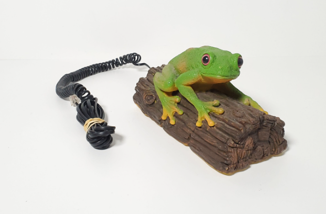 Telemania Rainforest Tree Frog Telephone Land Line Vintage Croak