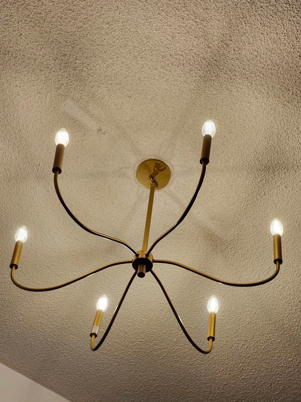 Bunkos Gold 6-Light Chandelier Pendant – New in Box - photo 4