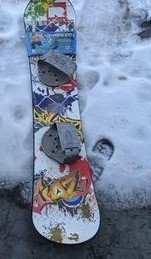 Freeride 130(130cm, <160lb) snowboard with bindings, $80