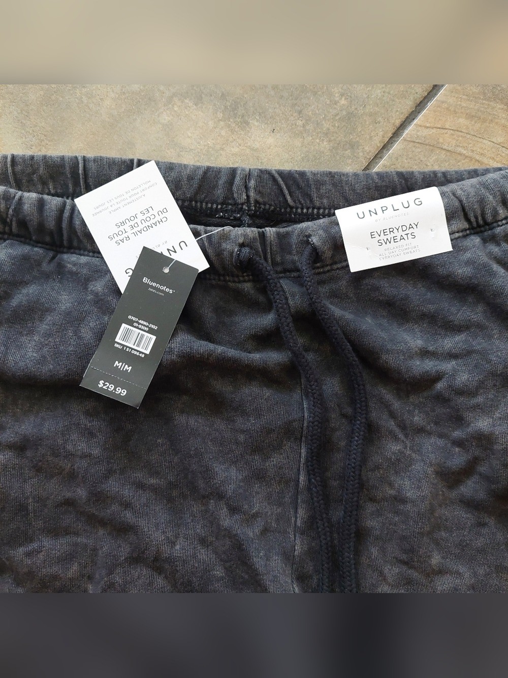 Unplug Charcoal Butterfly Jogger Sweatpants Womens M NWT - photo 4