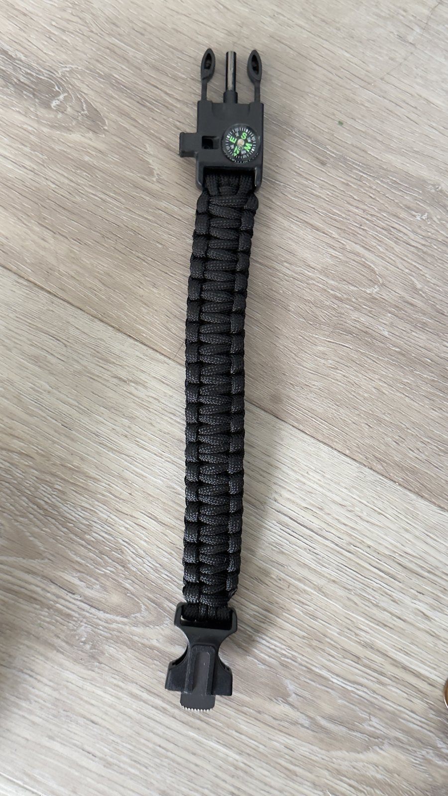 Paracord Survival Bracelet with Compass and Whistle - photo 2