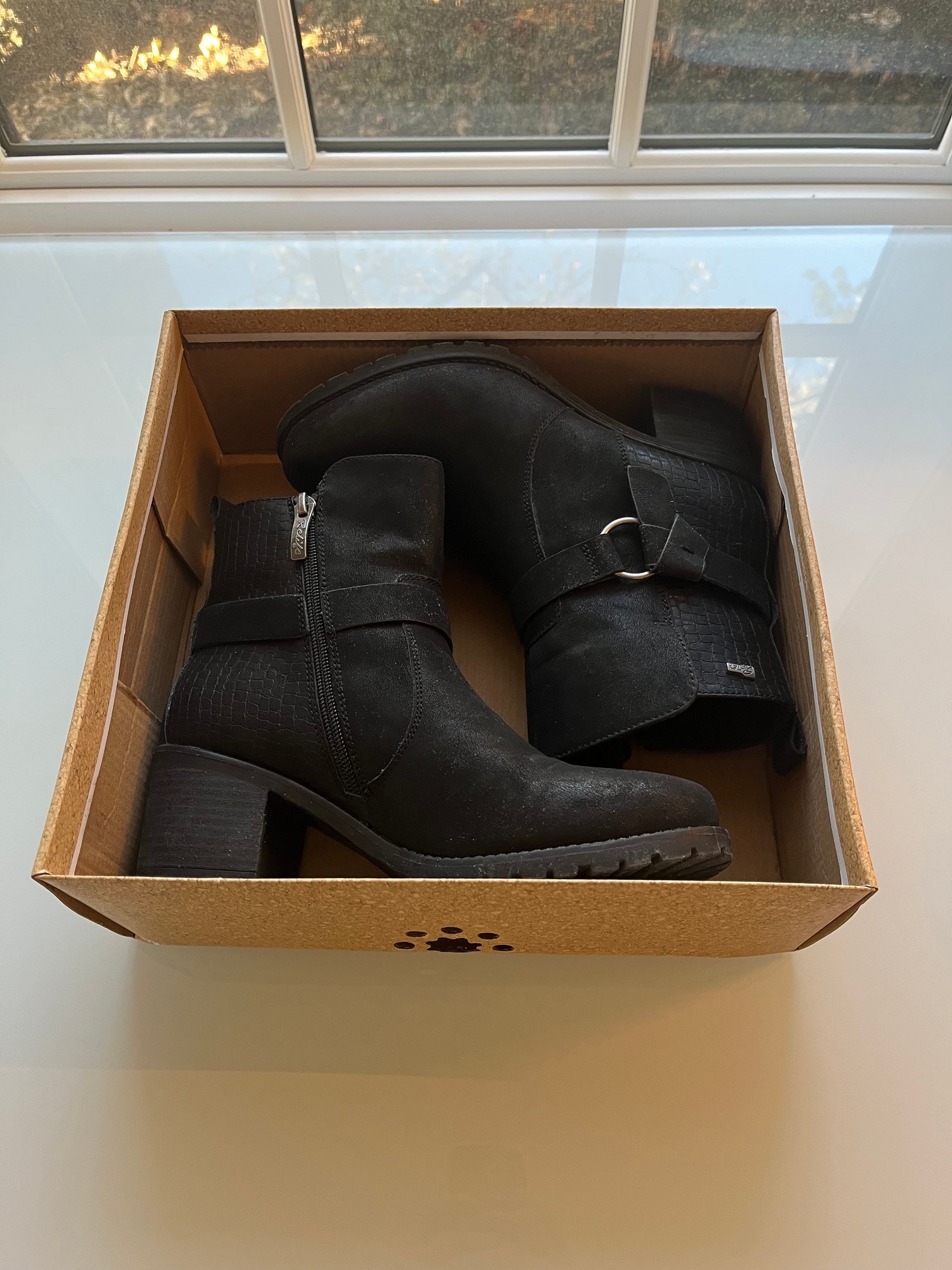 Relife Vegan Ankle Boots, Black, Women's 7½