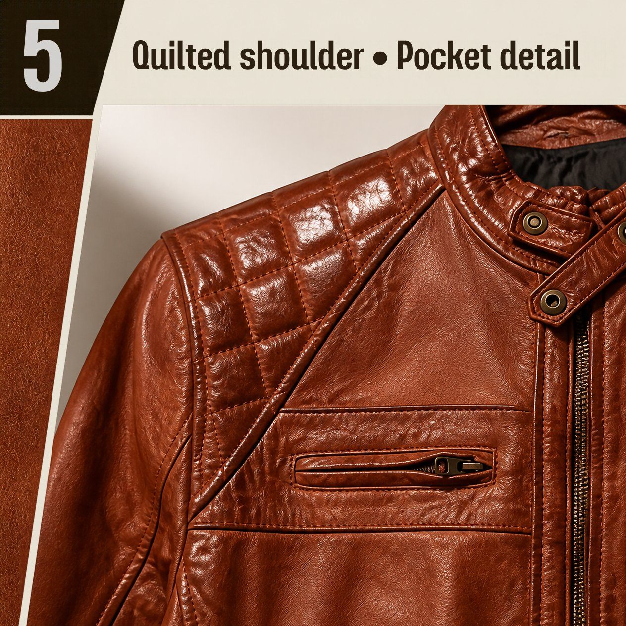 JKT-049 — Men's Diamond1 leather moto jacket — brand new size XS - photo 4