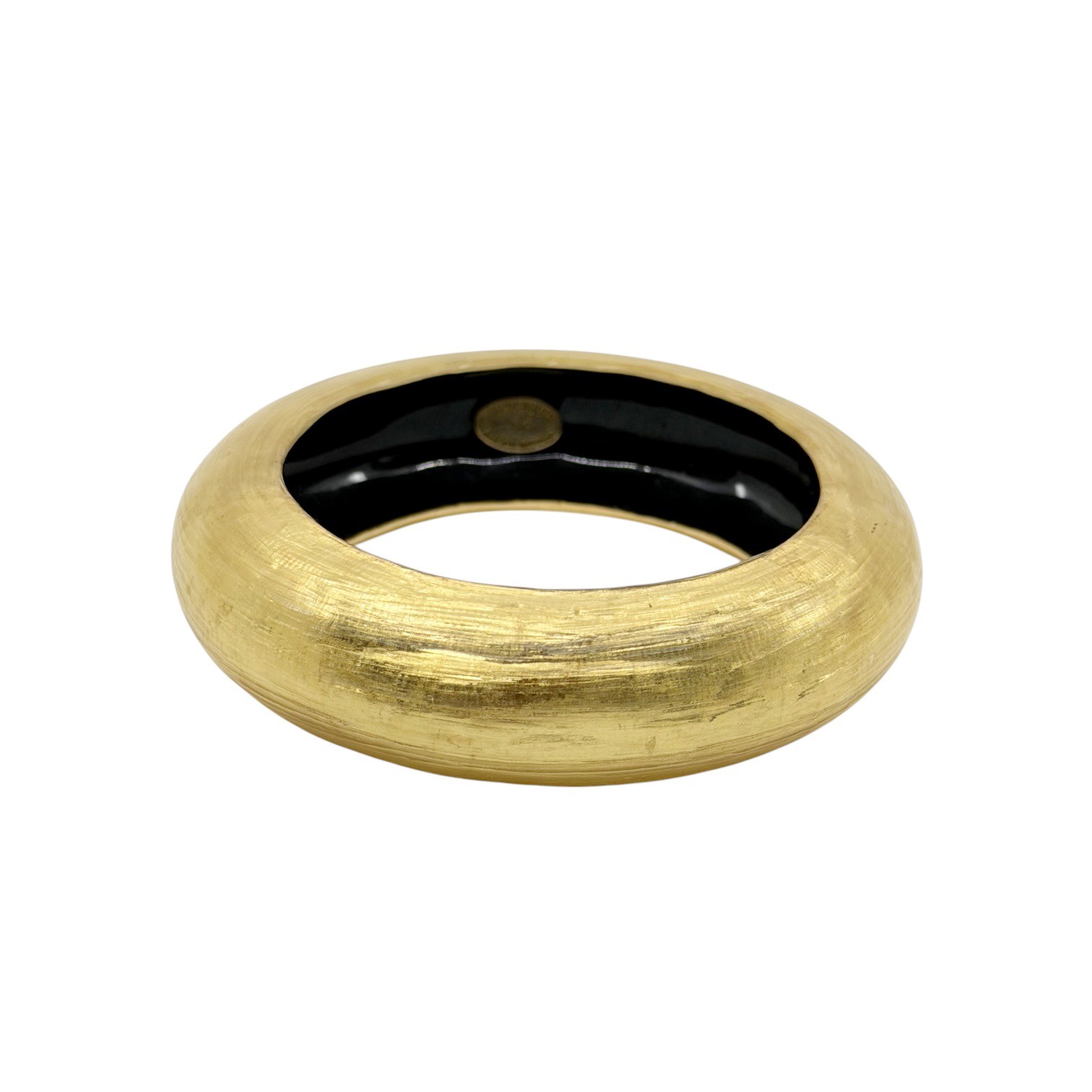 vintage Alexis Bittar gold lucite bangle bracelet - GM1087