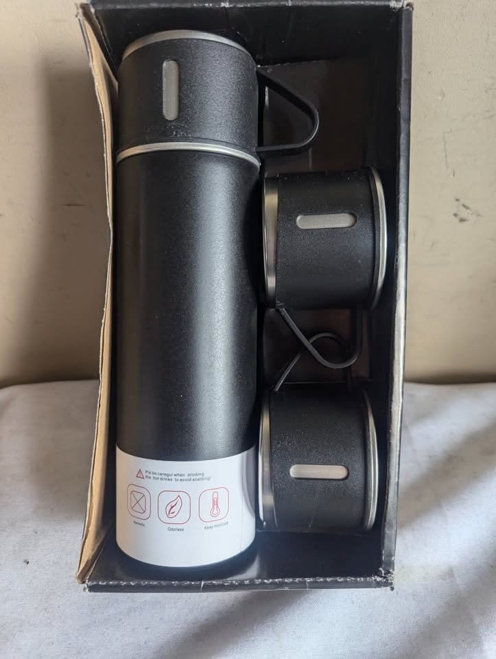 Vacuum bottle, 500Ml Hot And Cold Double Wall SS Vacuum 3 Cups - photo 5