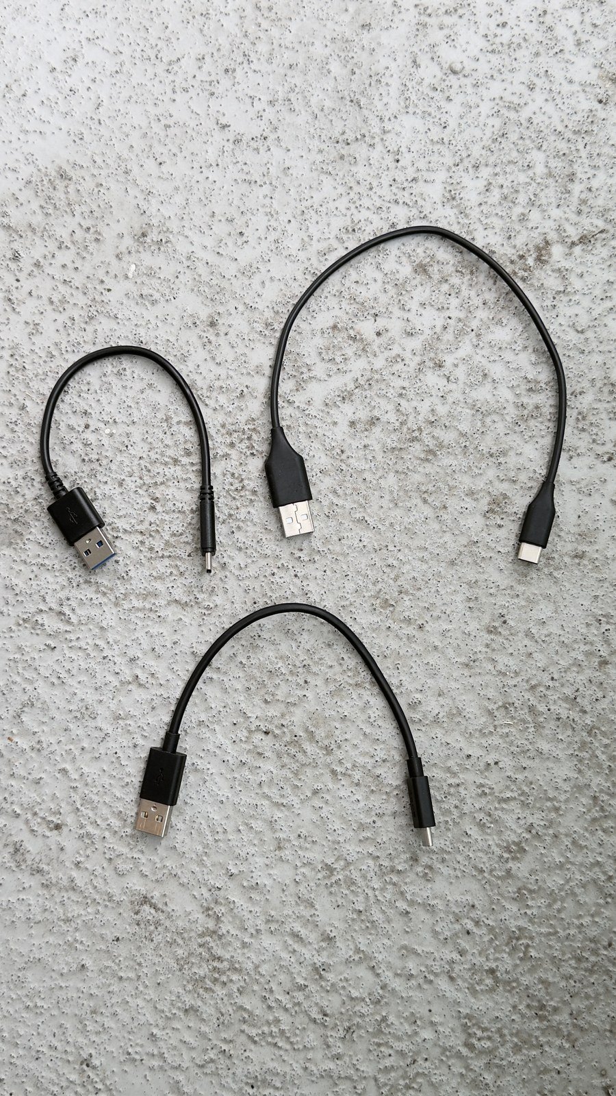 USB-A to USB-C Charging Cables – $5 Each, Black / White / Short - photo 3