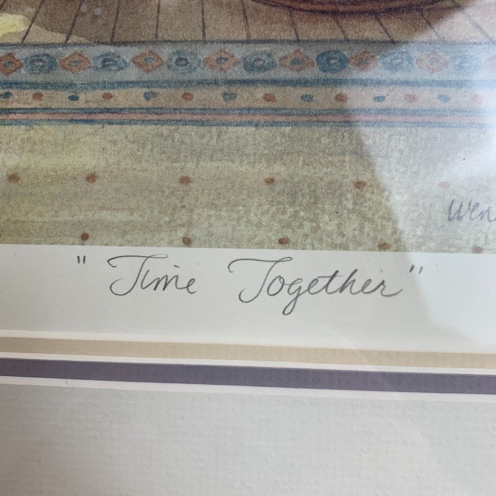 1989 Wendy Fleury 'Time Together' Print 45/390 Framed 19x22 COA - photo 5
