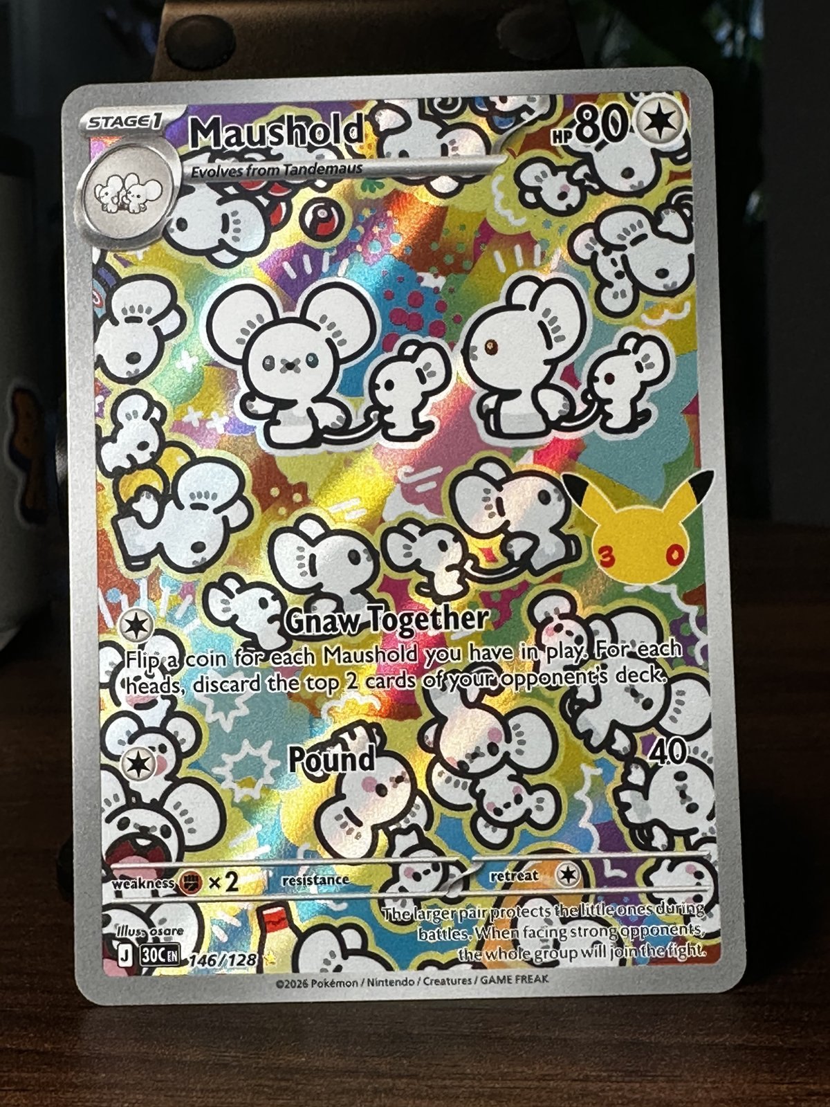 Maushold 146/128 Illustration Rare - Pokemon 30th