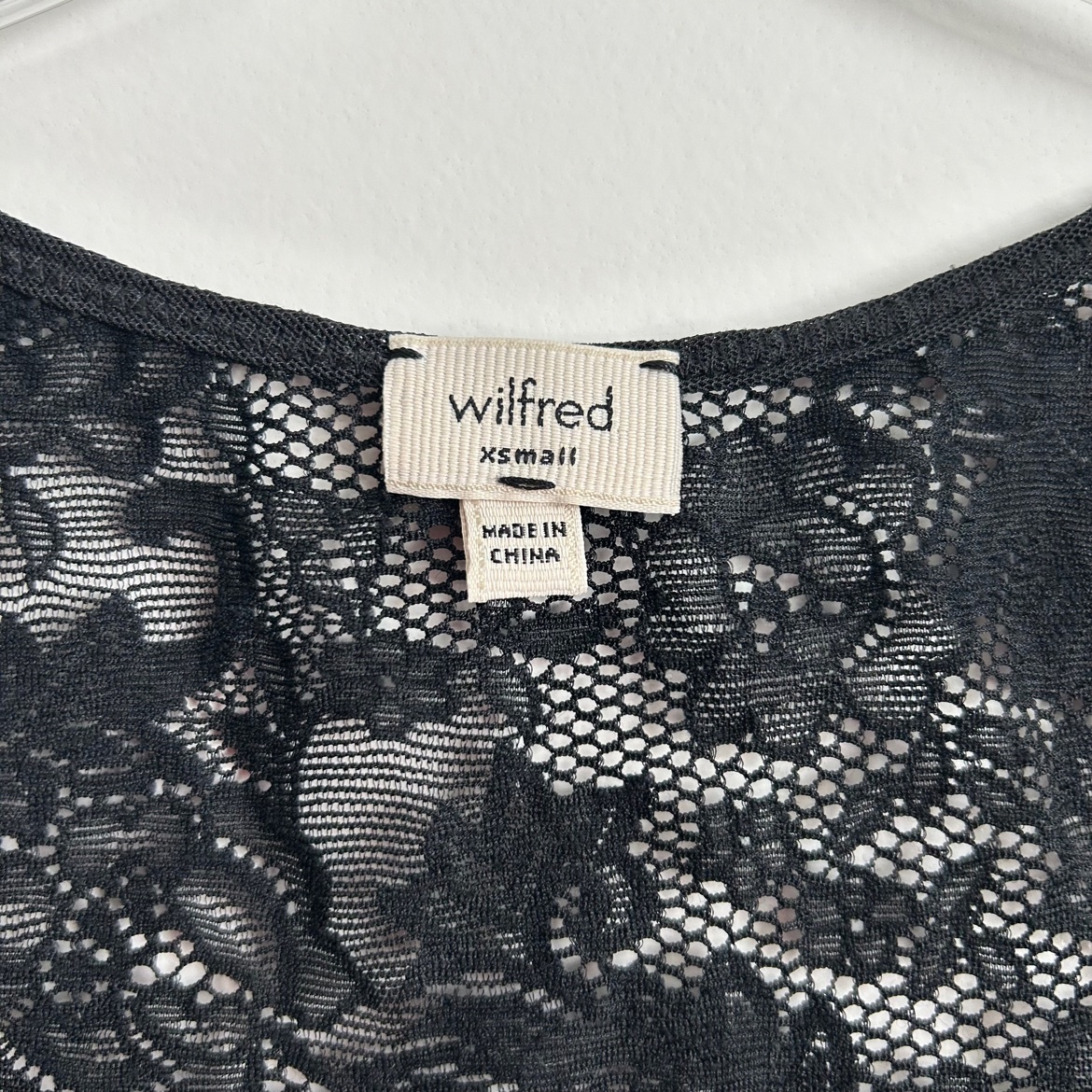 Wilfred Black Lace Racerback Tank – Size XS, Used Like New - photo 3