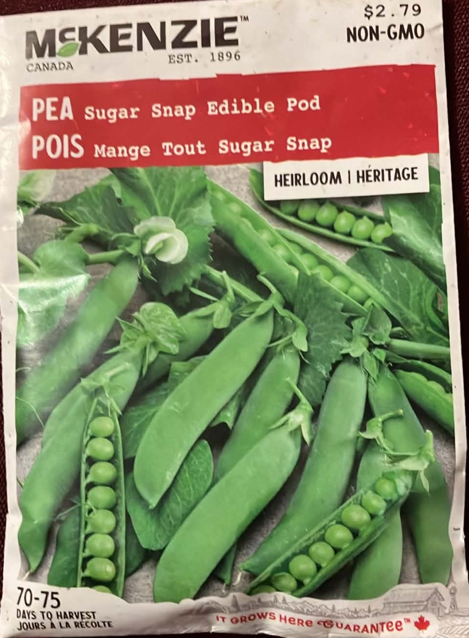 Pea Sugar Snap Edible Pod Seeds