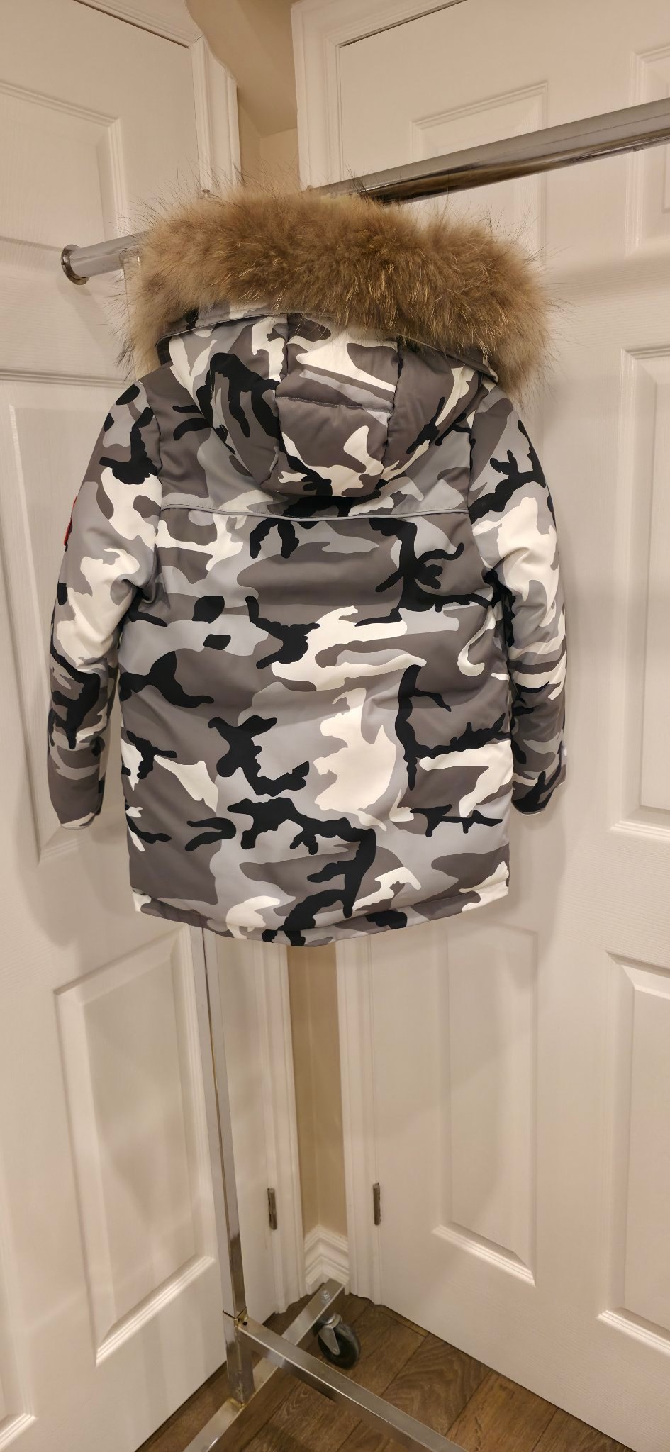 Kids Golden Memories camo winter parka size 140, natural fur - photo 4