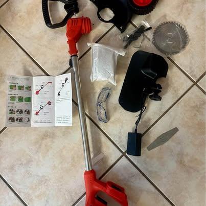 Glass Trimmer Mower with Wheels – Rechargeable Battery