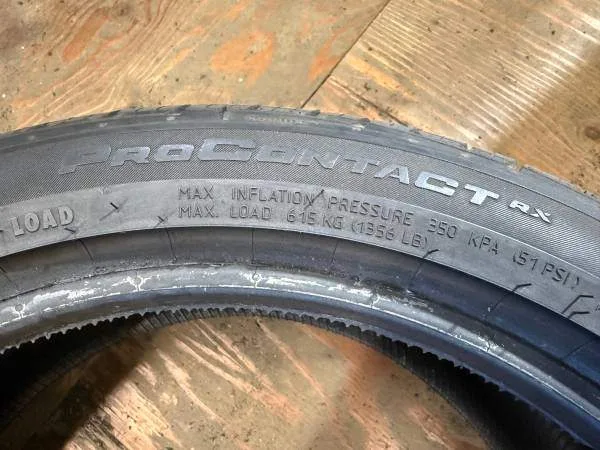 PAIR of 235/40/18 91W M+S Continental Pro contact RX with 85% - photo 5