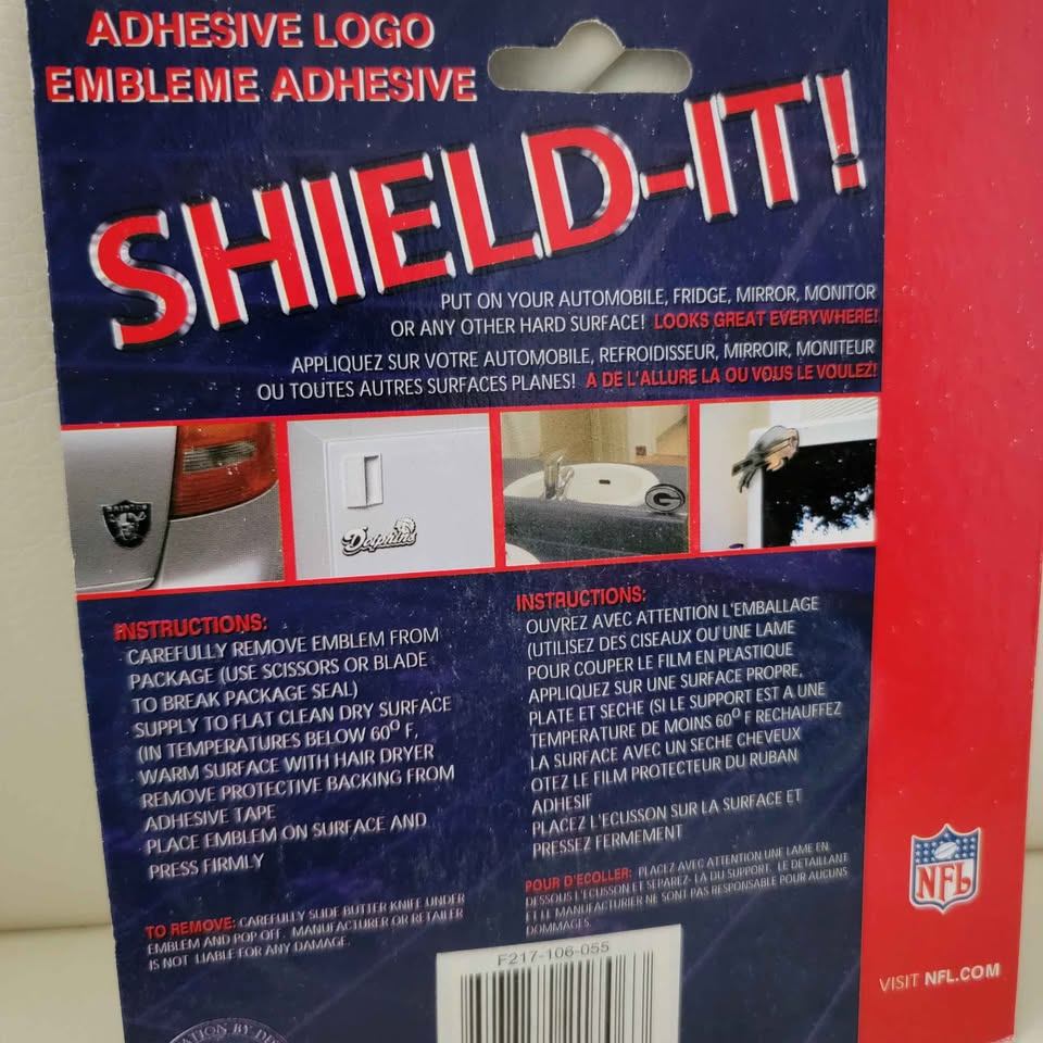 Chicago Bears NFL SHIELD-IT! Chrome plastic  Emblem - NEW - photo 3