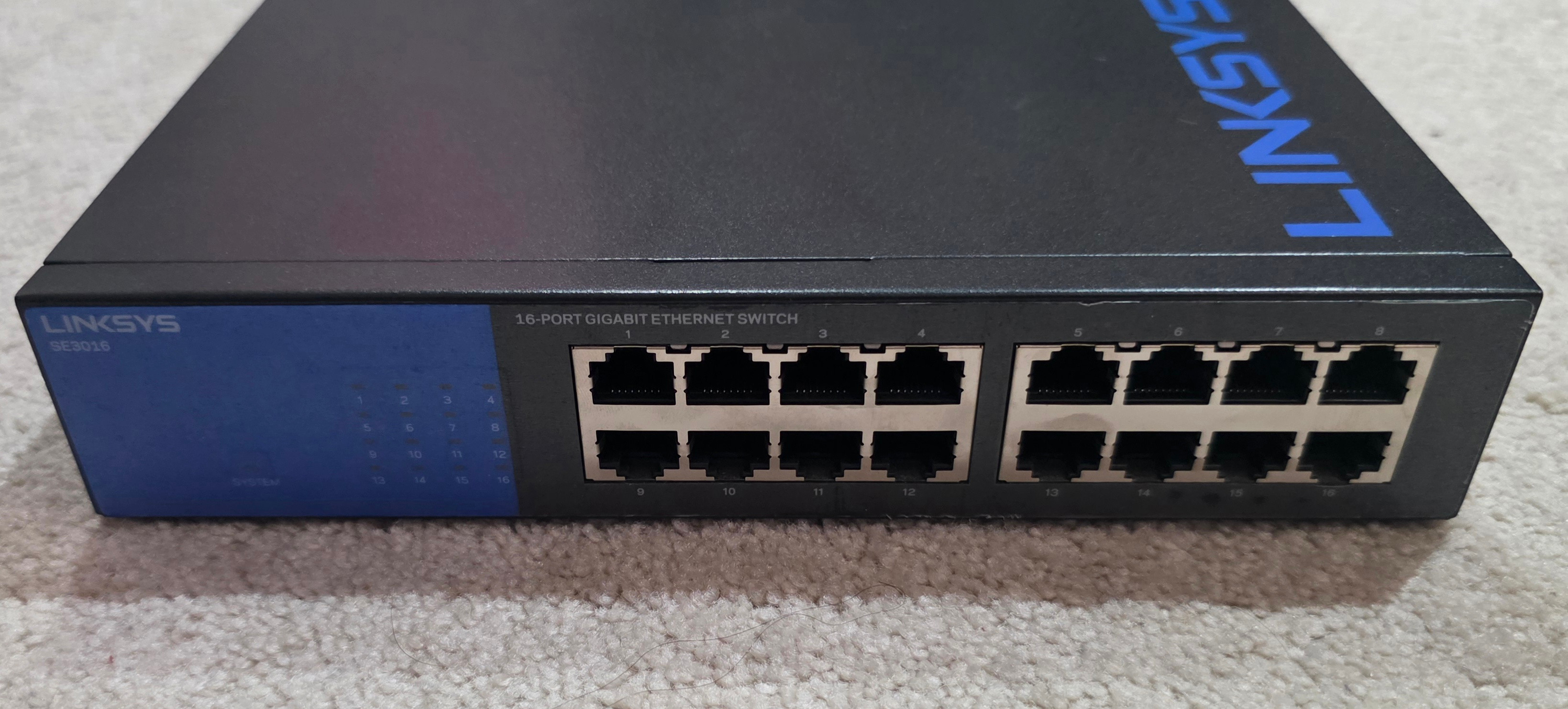 Linksys SE3016 16-Port Gigabit Ethernet Switch