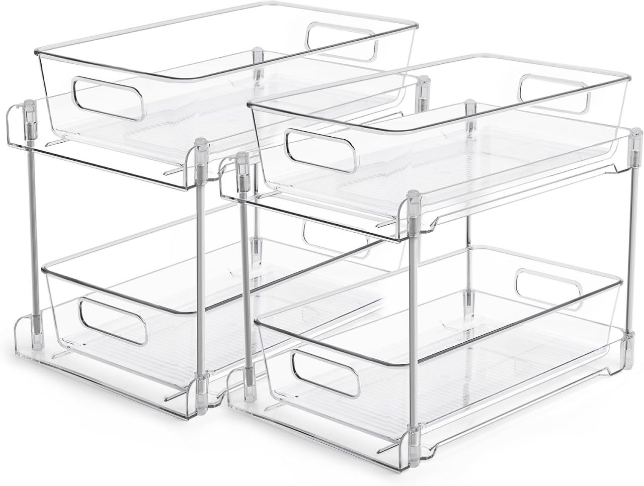 NEW 2-Tier Pull-Out Cabinet Organizer
