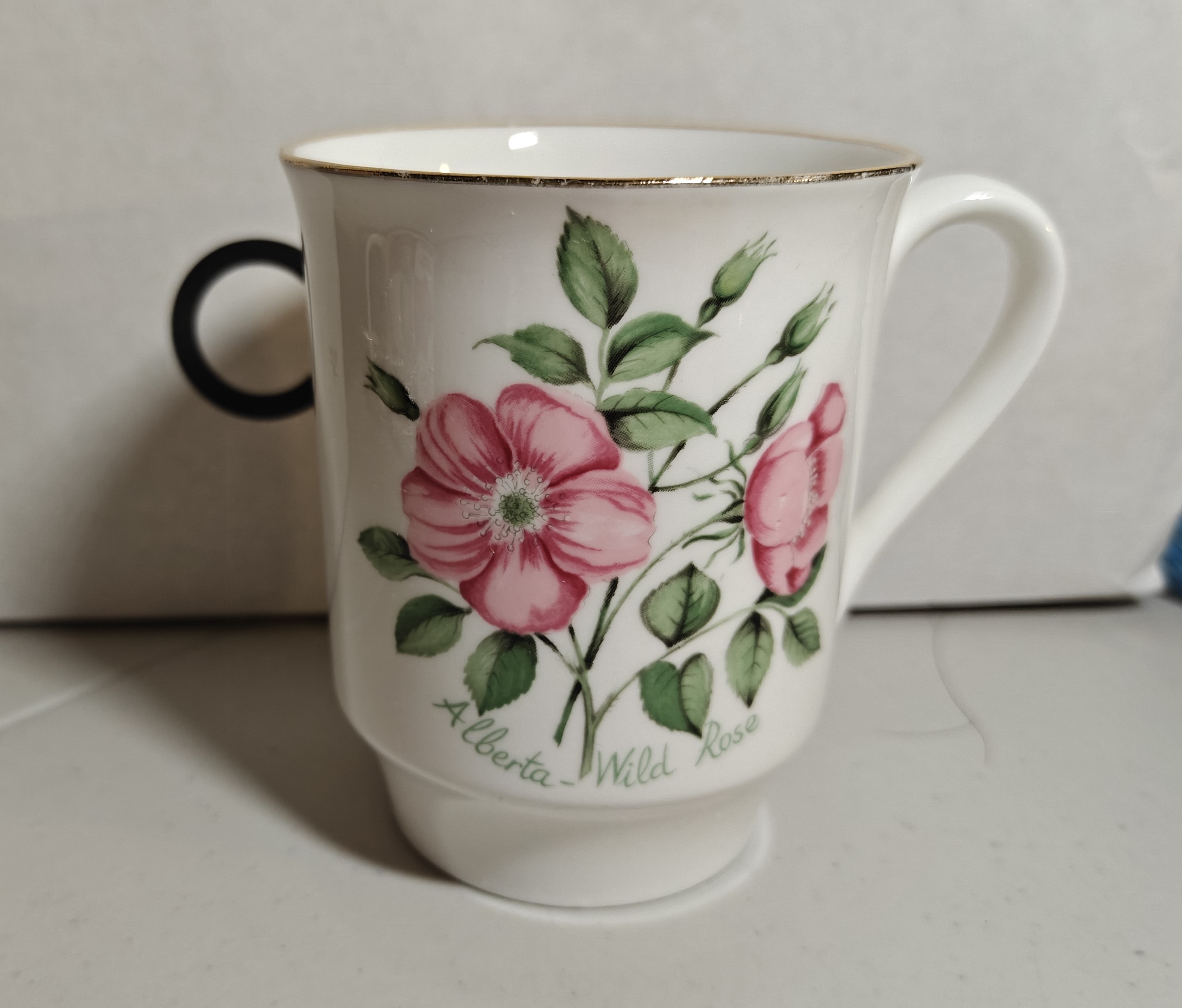Vintage Hammersley Bone China Mug – Alberta Wild Rose (England)