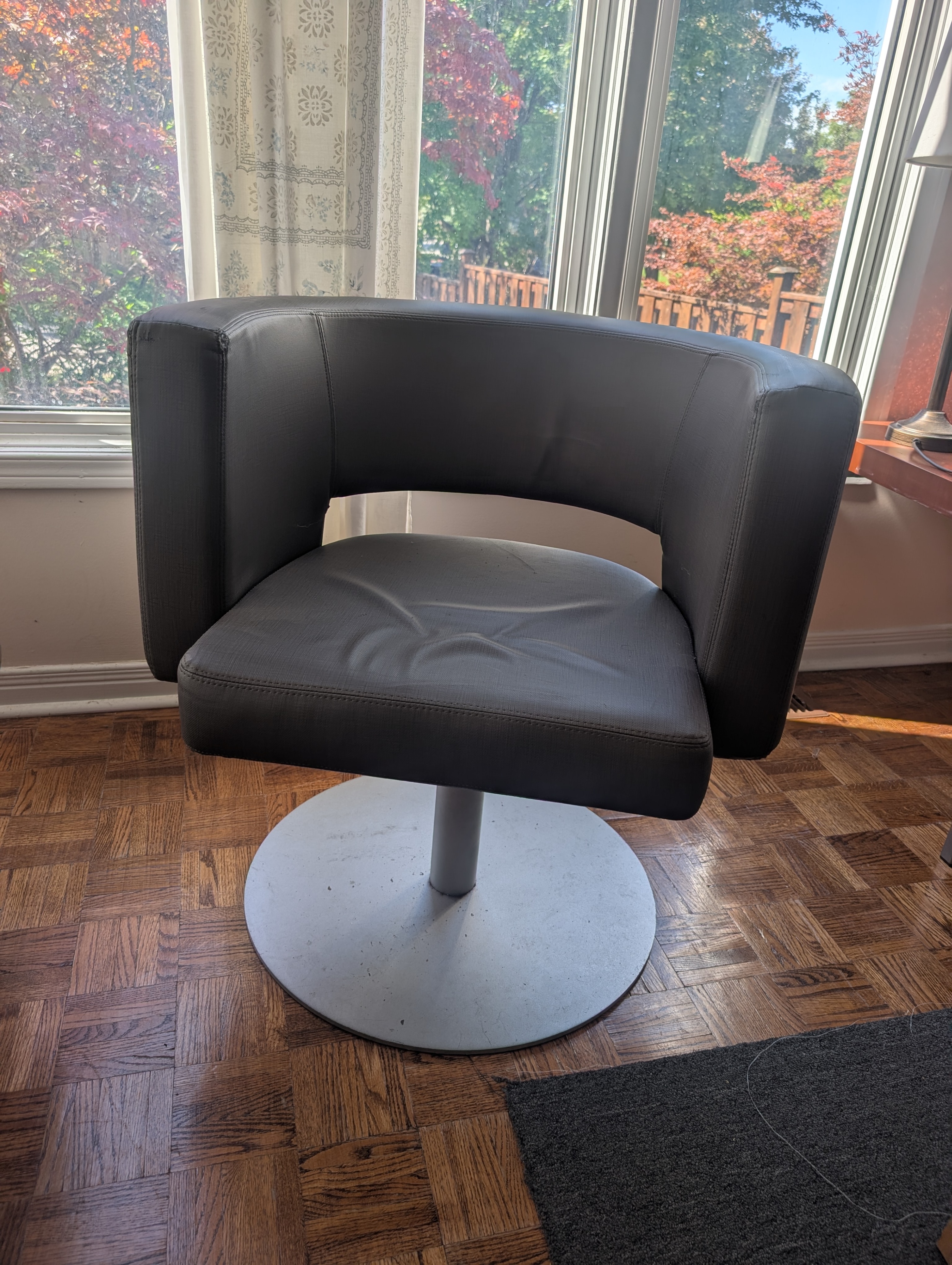 Modern Grey Swivel Accent Chair - photo 2