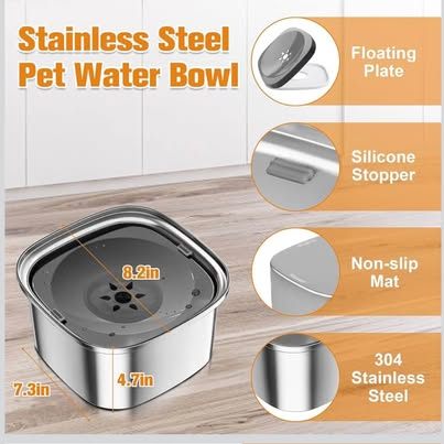 Spill-Proof Dog/Cat Water Bowl – Dishwasher Safe