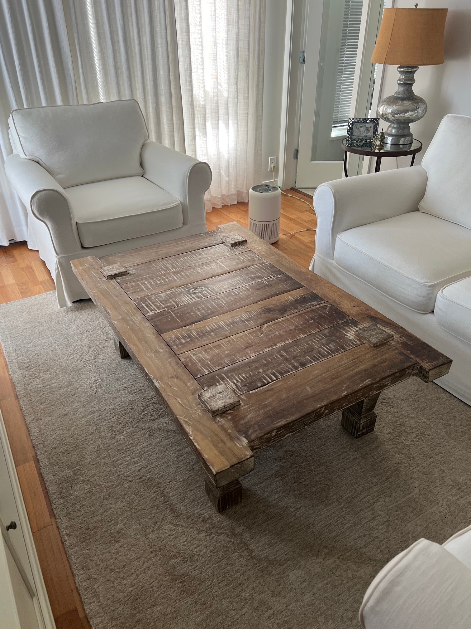 Large Pottery Barn Solid Wood Coffee Table