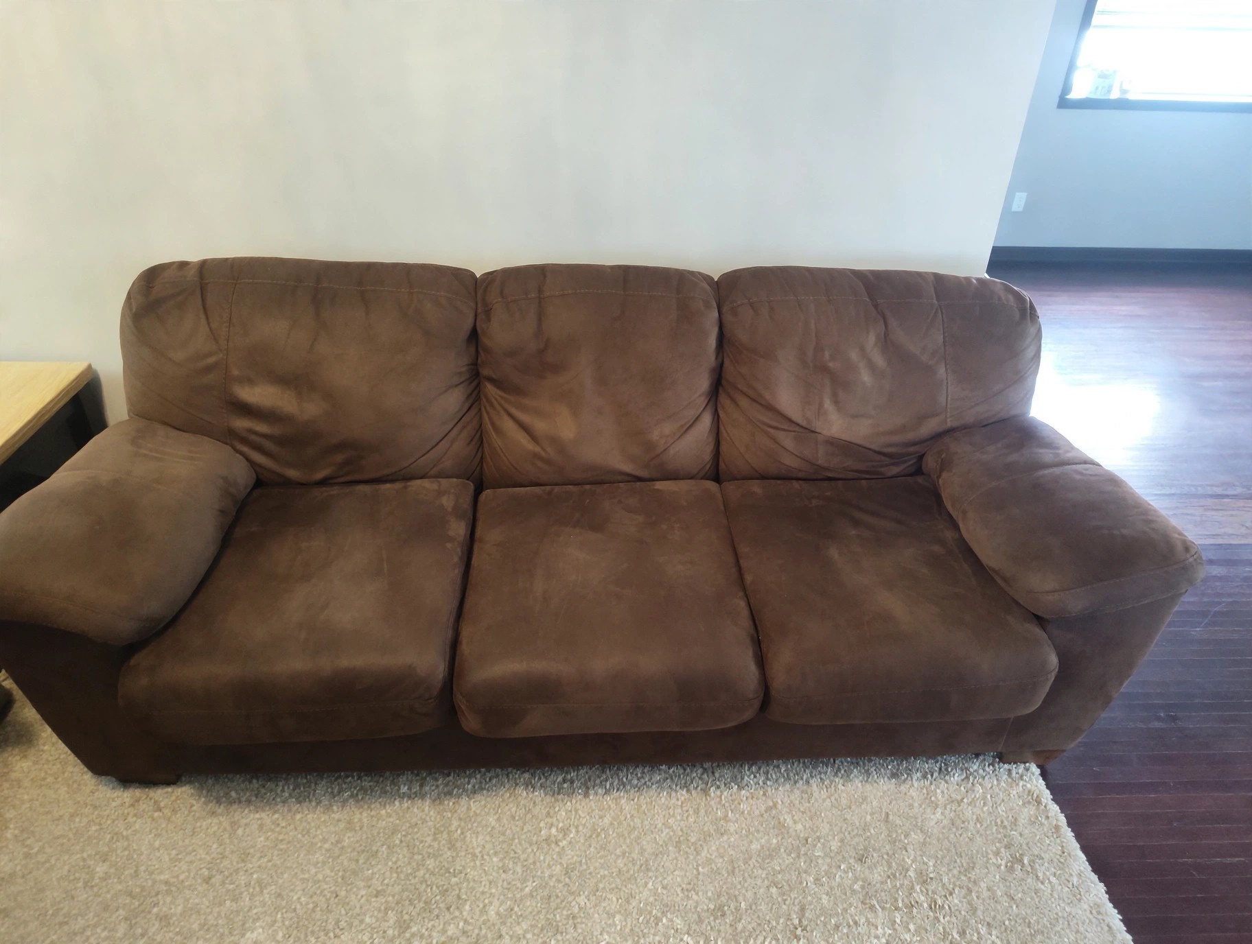 Brown 3-Seat Sofa — Moving Sale