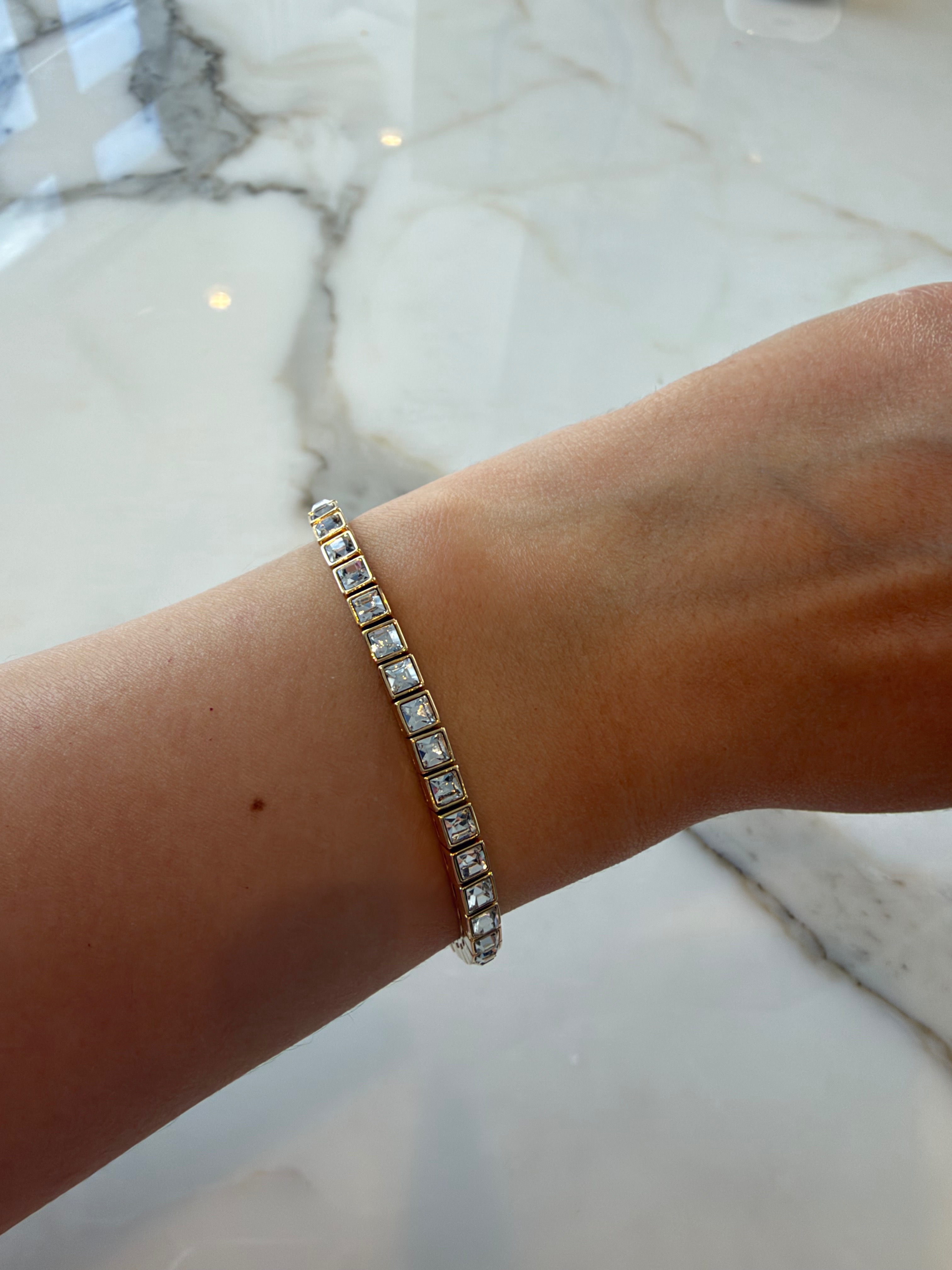 Swarovski Square Tennis Bracelet 6.75" - photo 3