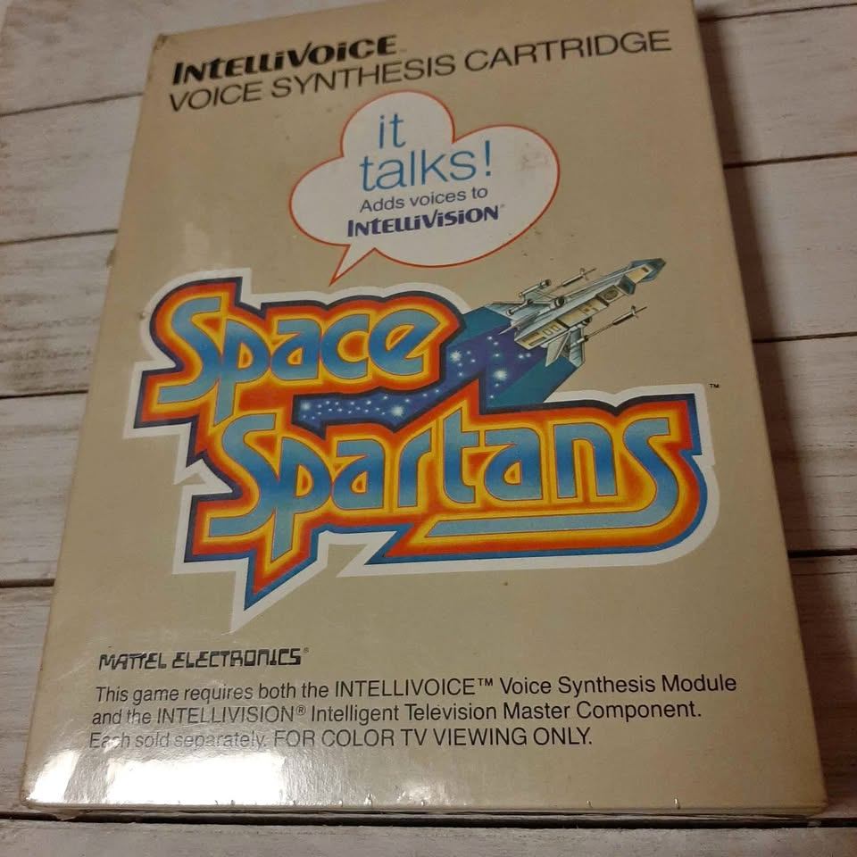 Sealed 1980s Intellivision Space Spartans game cartridge