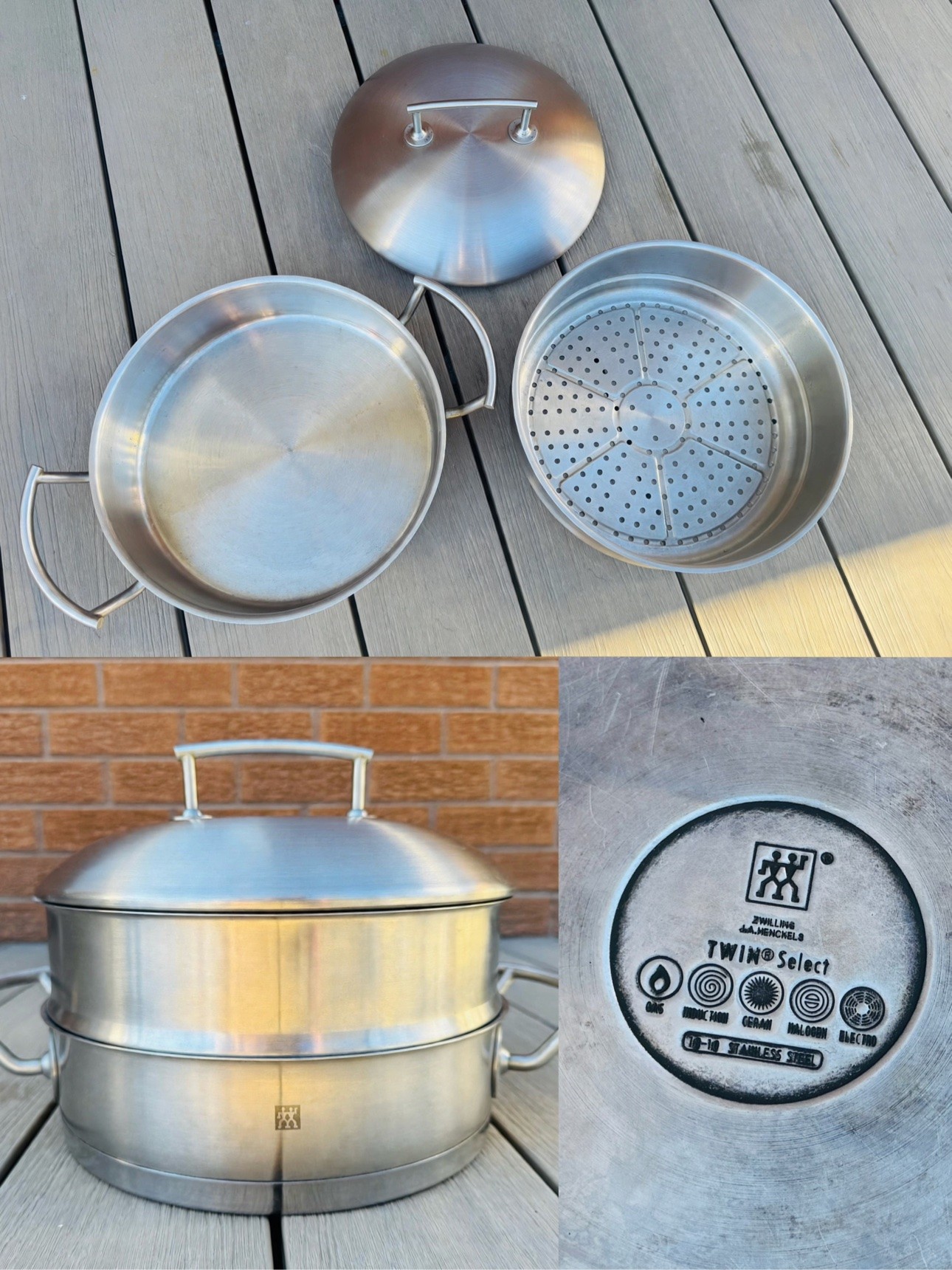 Zwilling TWIN Select Steamer Set 30cm – Stainless Steel, 3-Piece