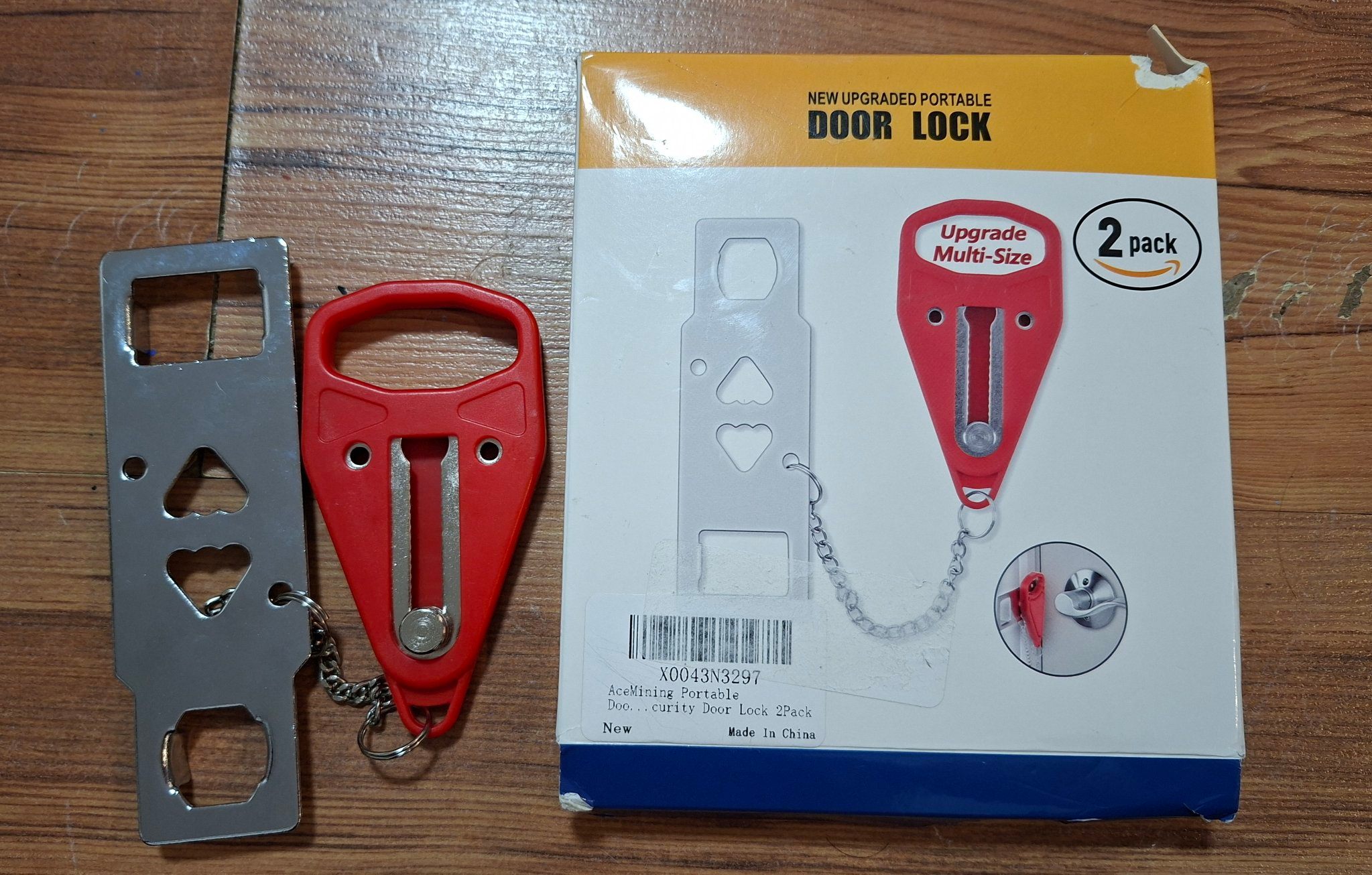 Portable Door Lock 2-Pack – Travel & Home Security (AceMining) - photo 2