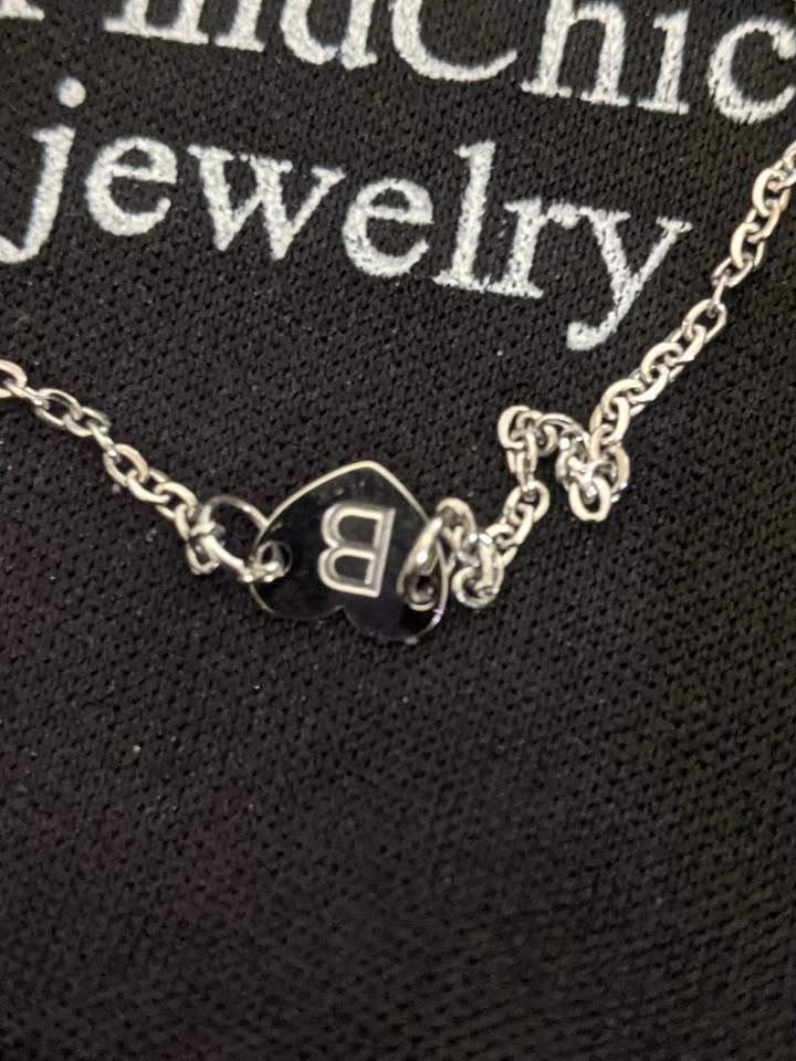 FindChic Personalized Cute Heart Charm Bracelets, letter B - photo 3
