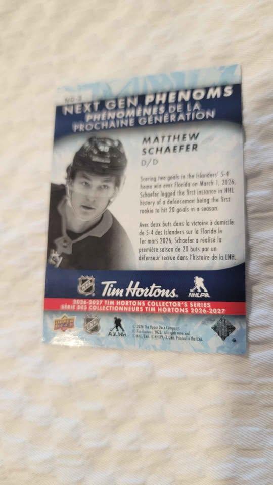 2026-27 Tim Hortons Hockey Card - photo 2