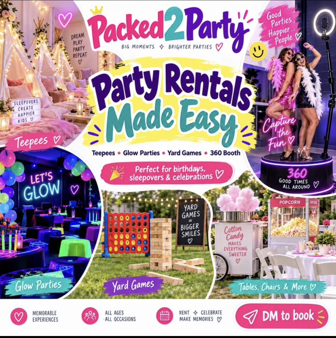 Party Rentals For Birthdays and Events