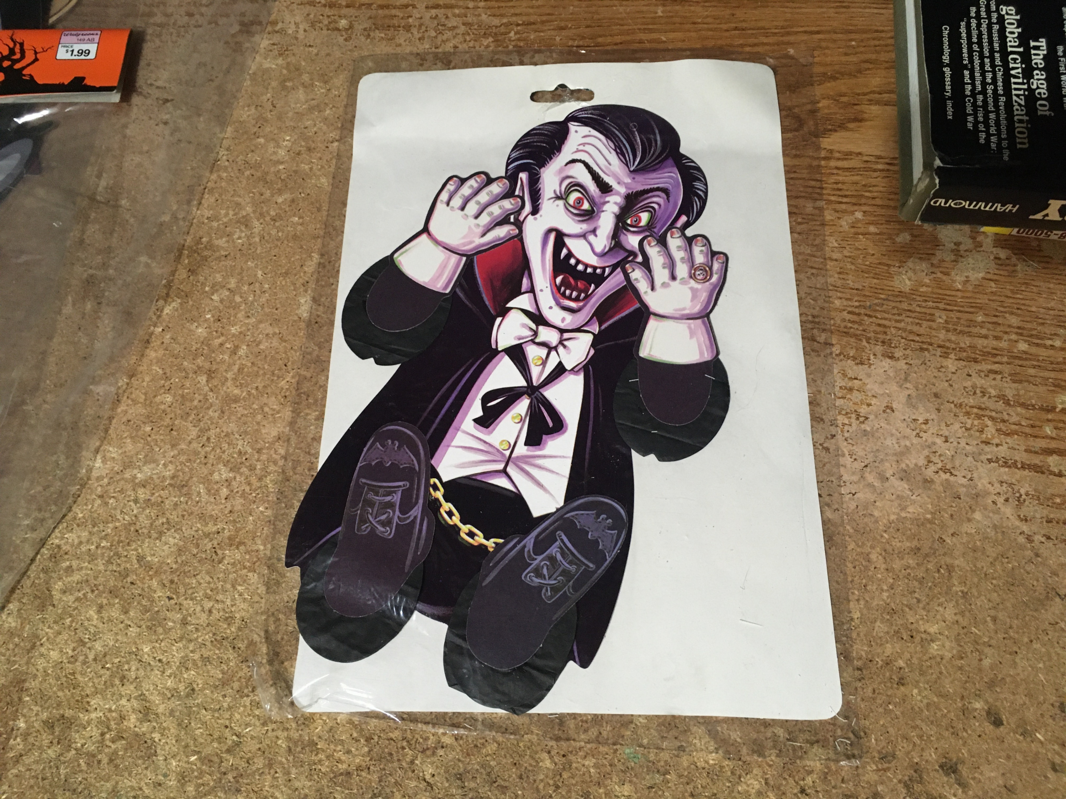 LOT OF 6 CUTOUT WINDOW FIGURES DRACULA VAMPIRE BEISTLE EUREKA 36 - photo 3