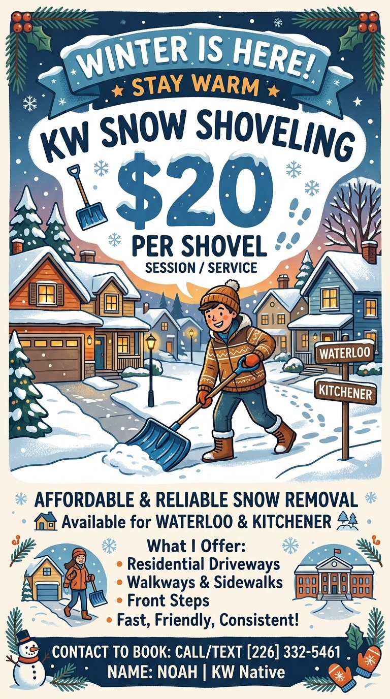Snow Shoveling Service in Kitchener-Waterloo