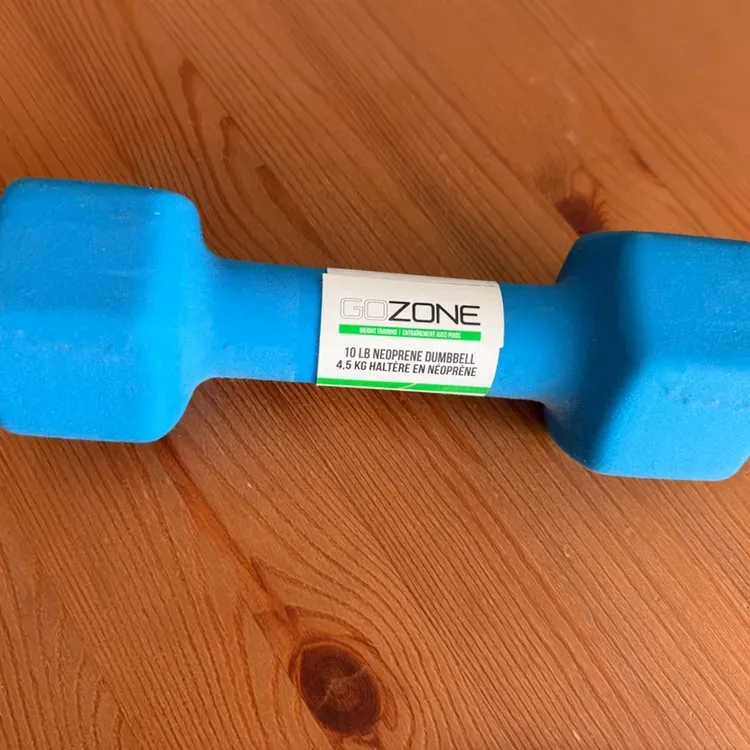 GOZONE 10 lb Neoprene Dumbbell — Blue - photo 2