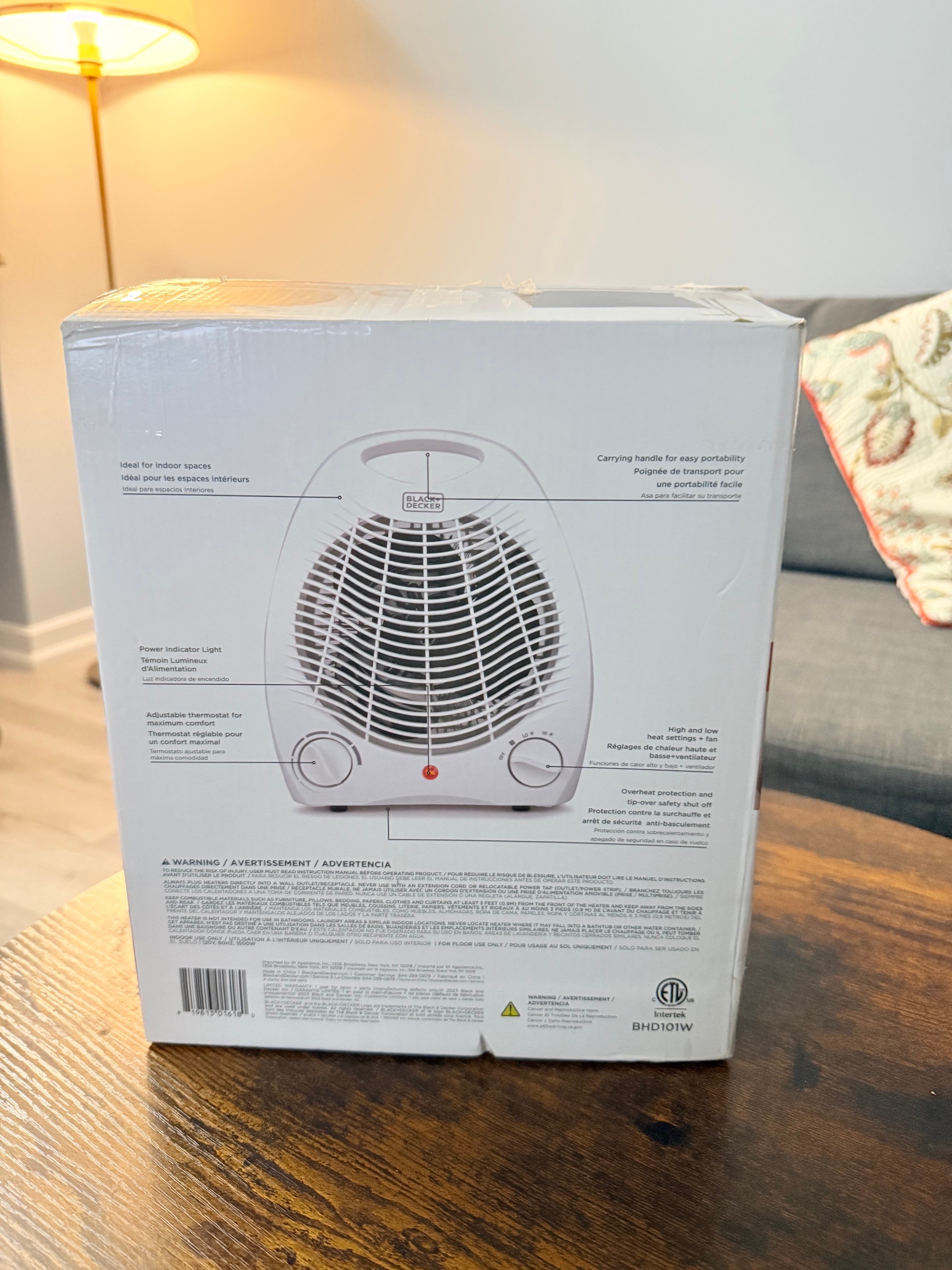 Black+Decker Desktop Heater BHD101W - photo 4