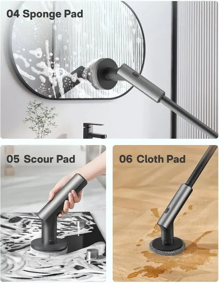 Electric Spin Scrubber, Rechargeable Shower Scrubber - photo 4