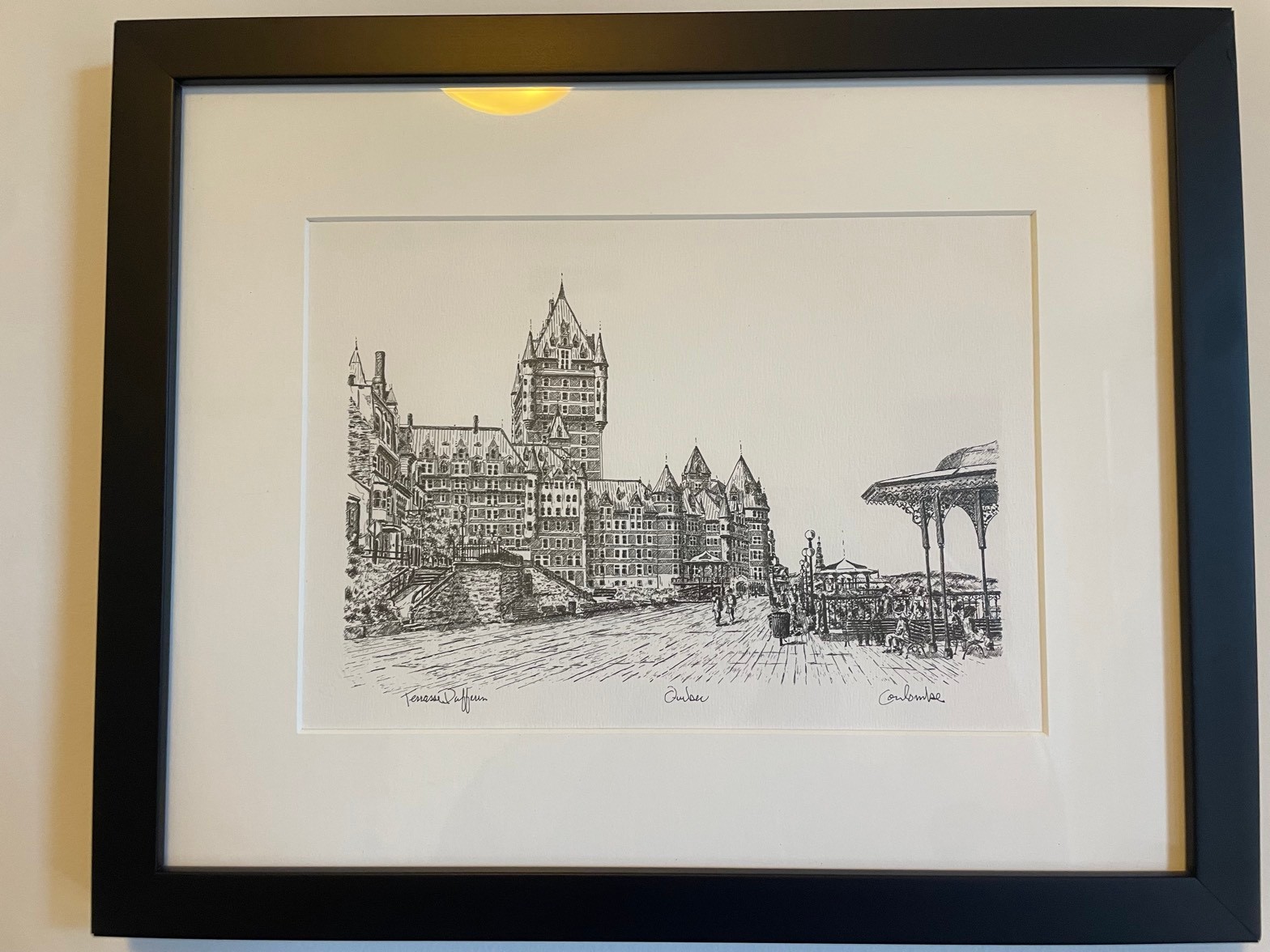 Framed Quebec sketches, set of 3 - photo 4