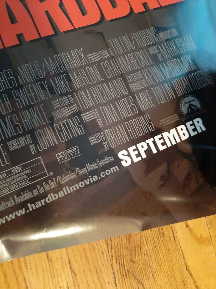 Hardball Keanu Reeves theater poster double-sided - photo 2