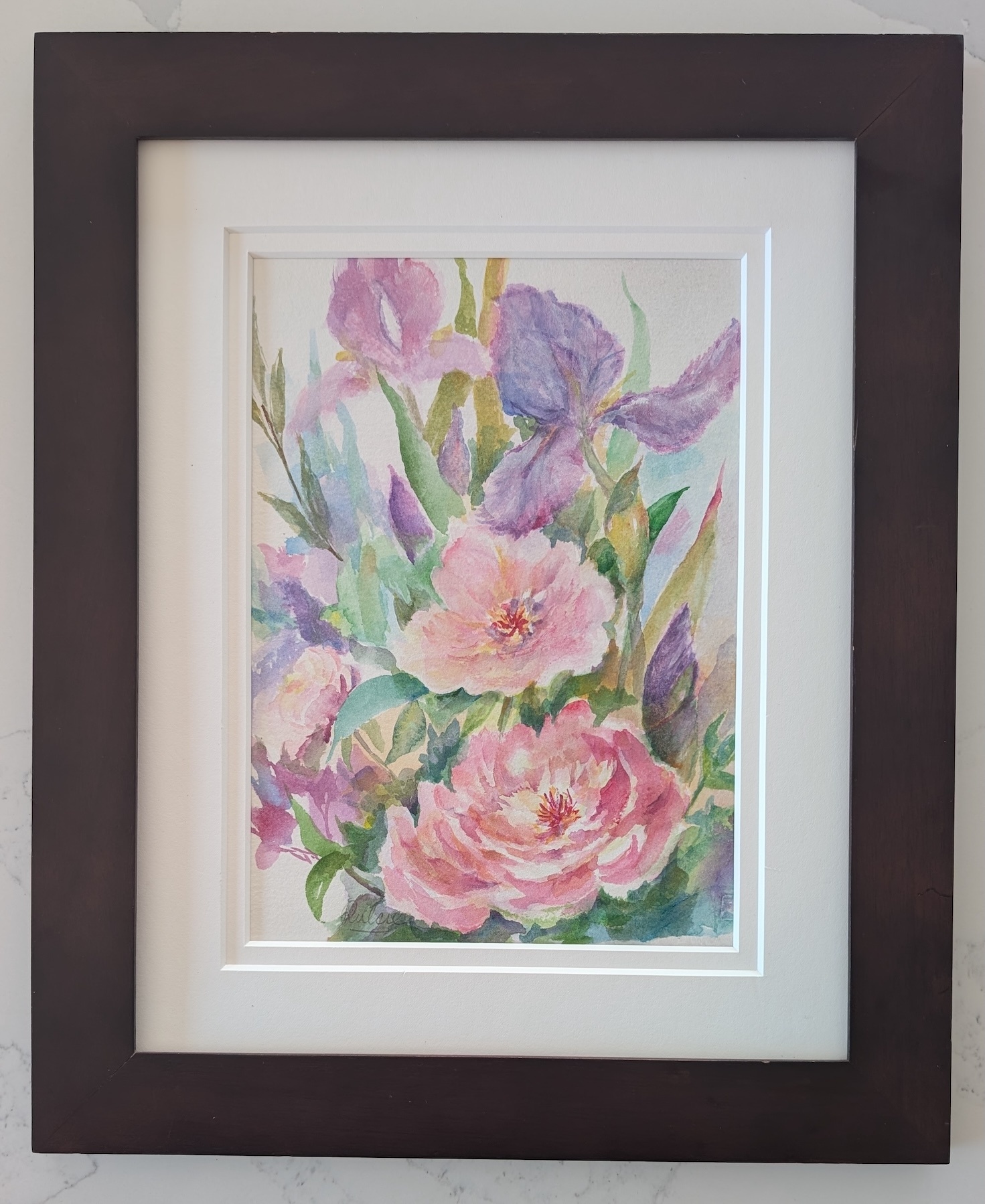 Set of 3 Framed Floral Watercolour Paintings - photo 3