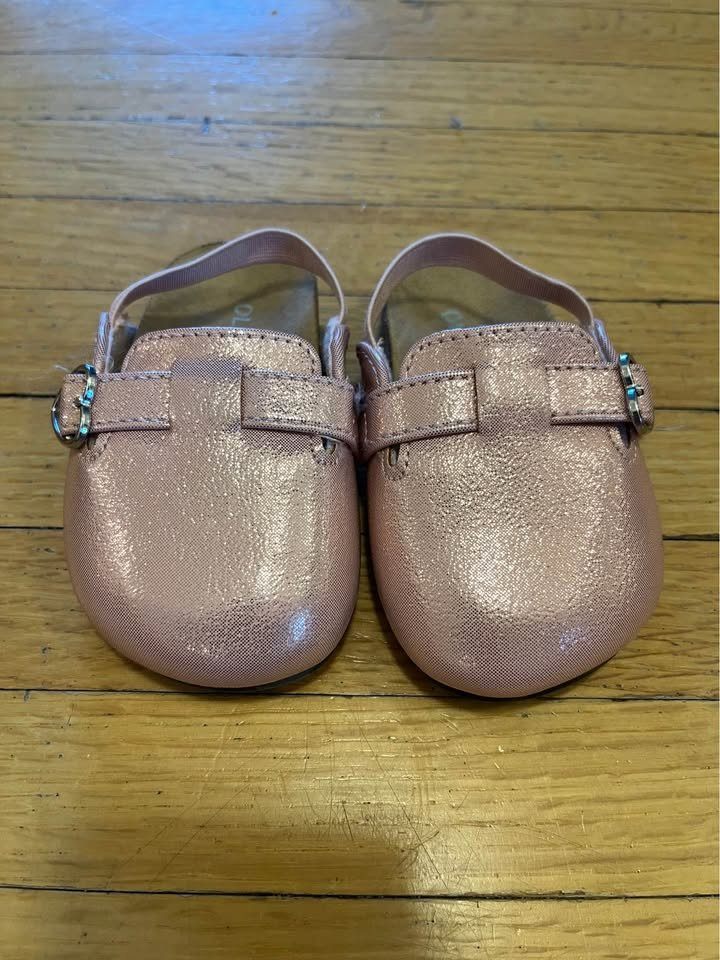 Old Navy Rose Gold Glitter Clog Sandals Size 6-12M