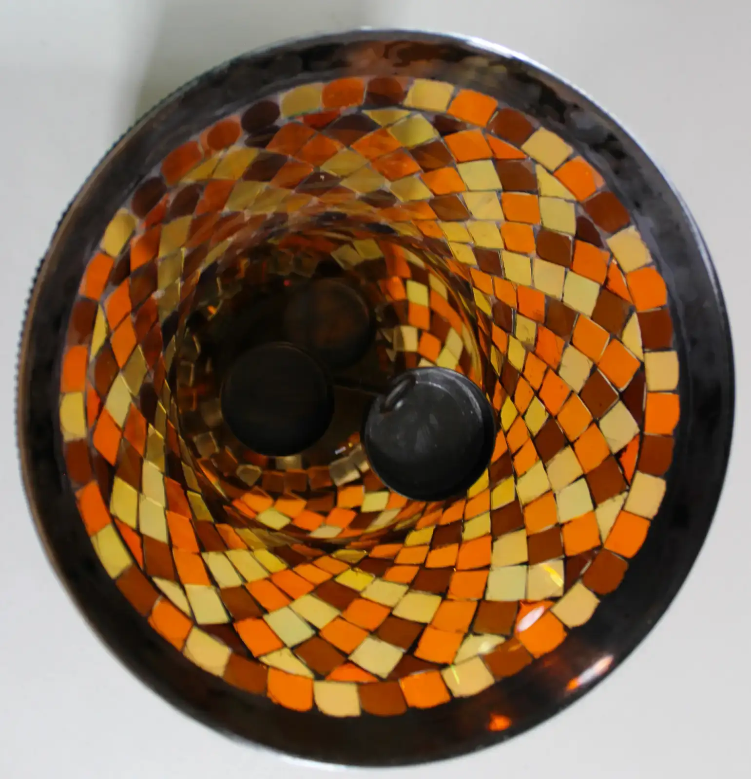 PartyLite 12'' Tall Global Fusion Hurricane Stained Glass Holder - photo 4